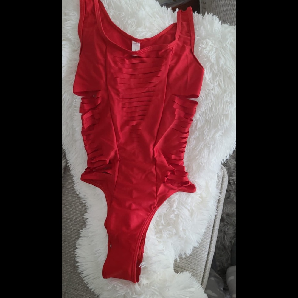 Bandage One Piece Swimsuit Sexy Monokini High Cut - Picture 8 of 8